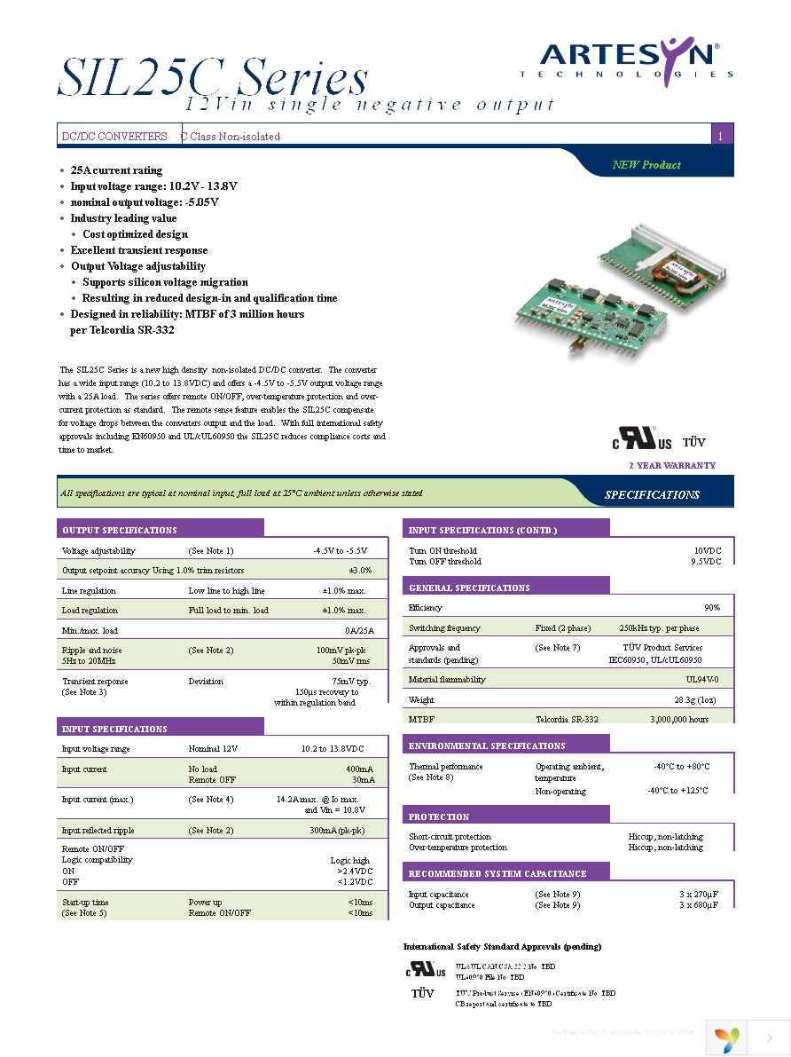 SIL25C-12SNEG-V Page 1