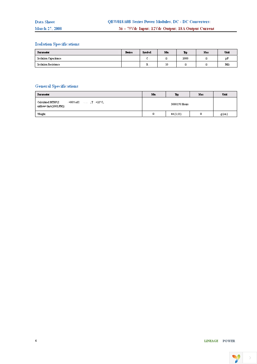 QBW018A0B71-H Page 4