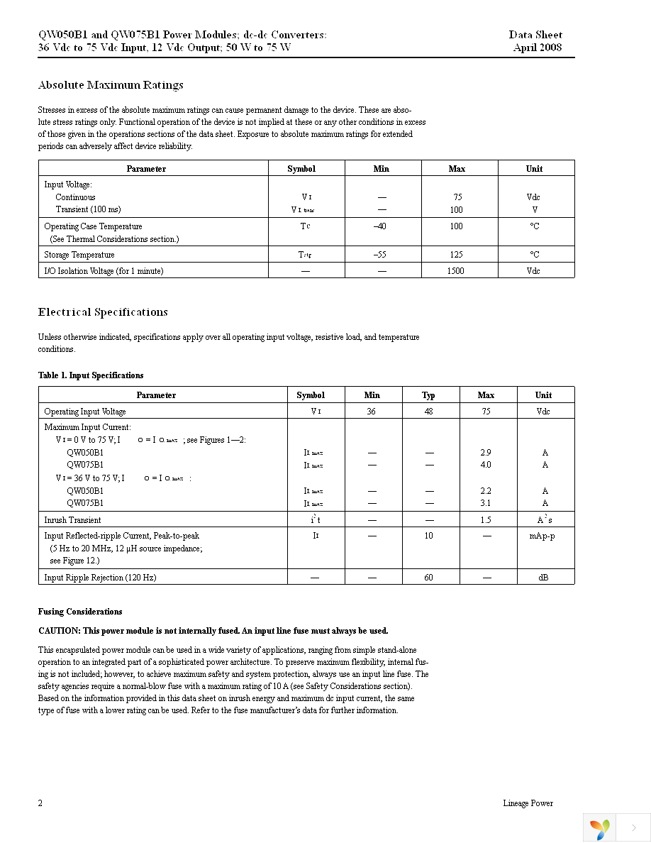 QW050B71 Page 2