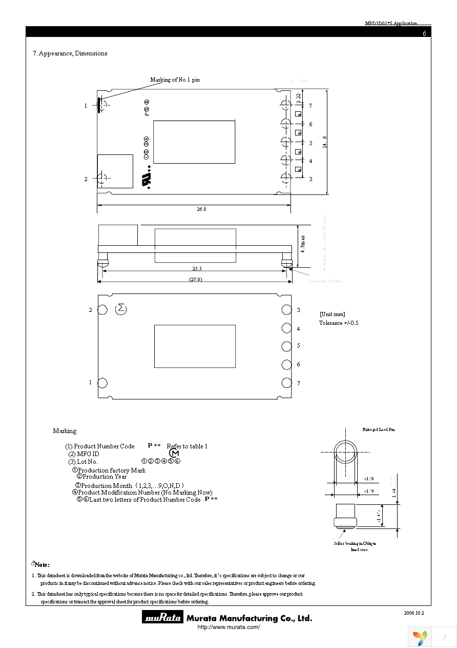 MPD5D018S Page 6