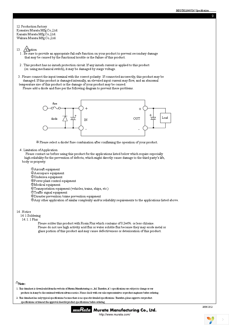 MPDTH12060YAH Page 9