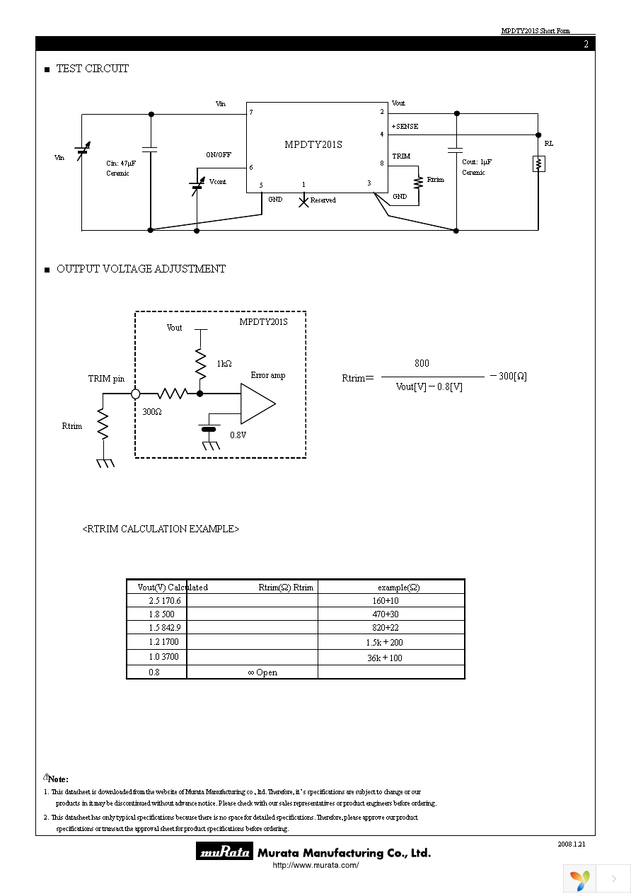 MPDTY201S Page 2