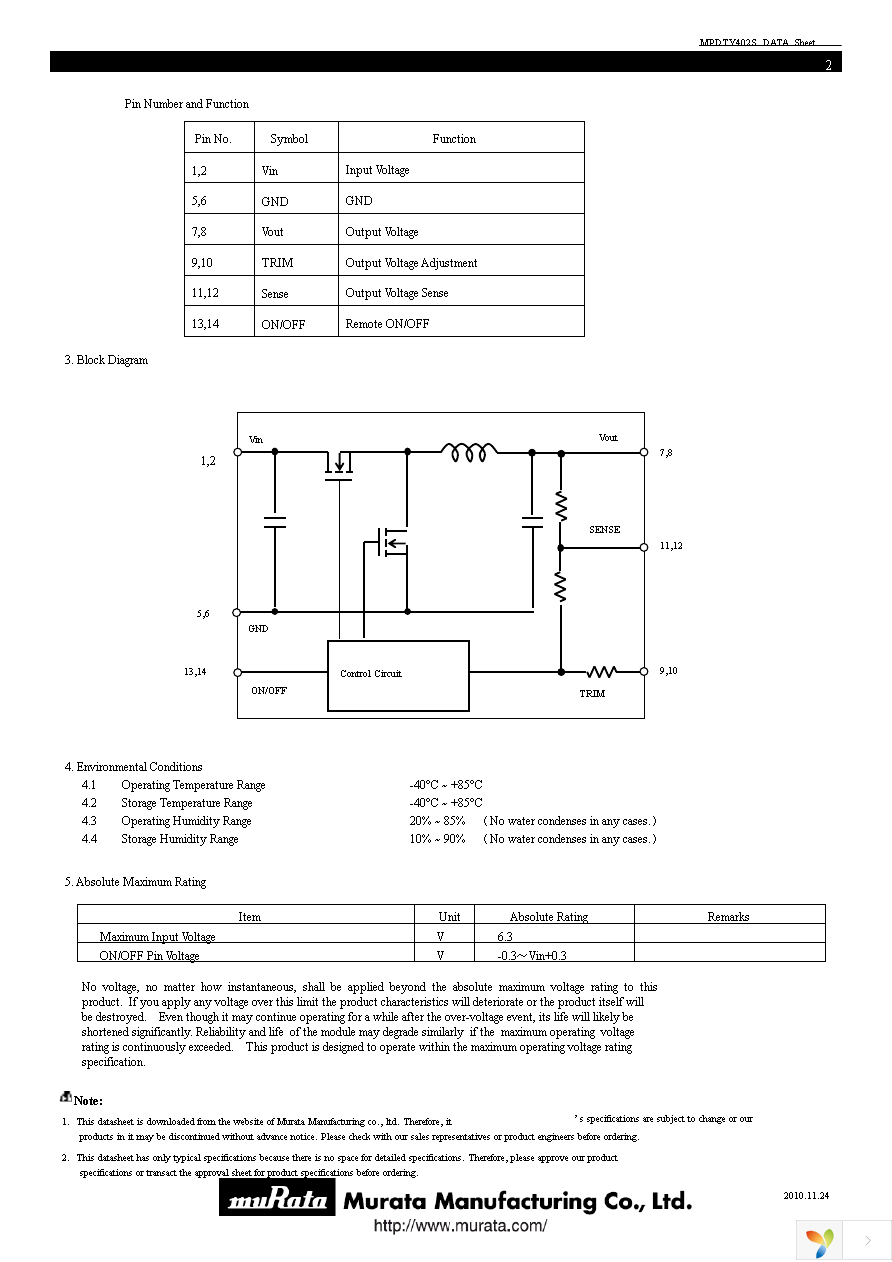 MPDTY402S Page 2