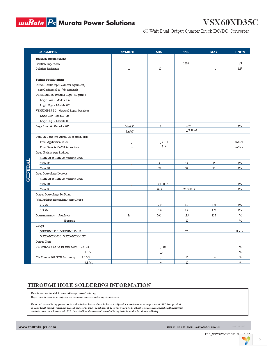 VSX60LD35C Page 3