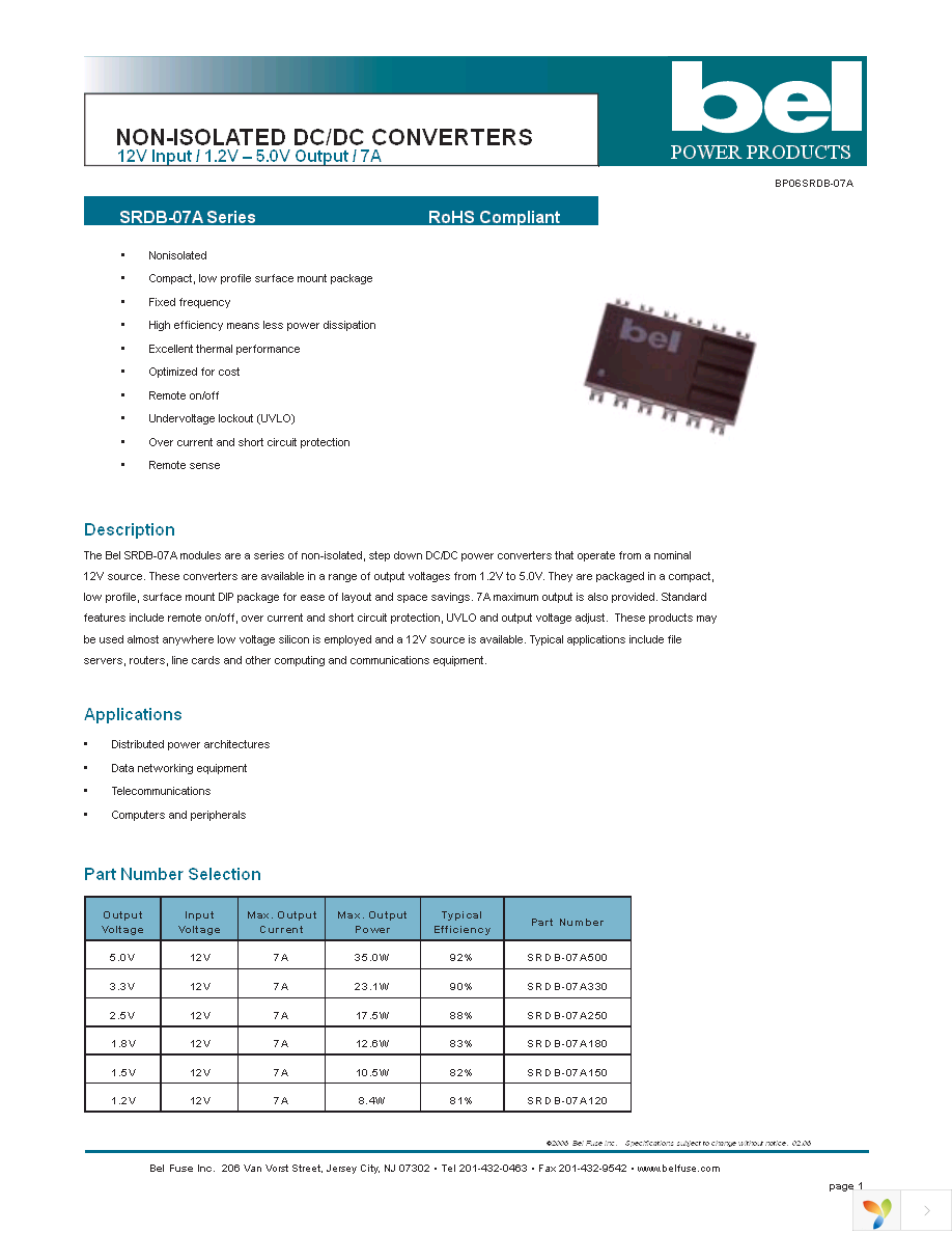 SRDB-07A120G Page 1