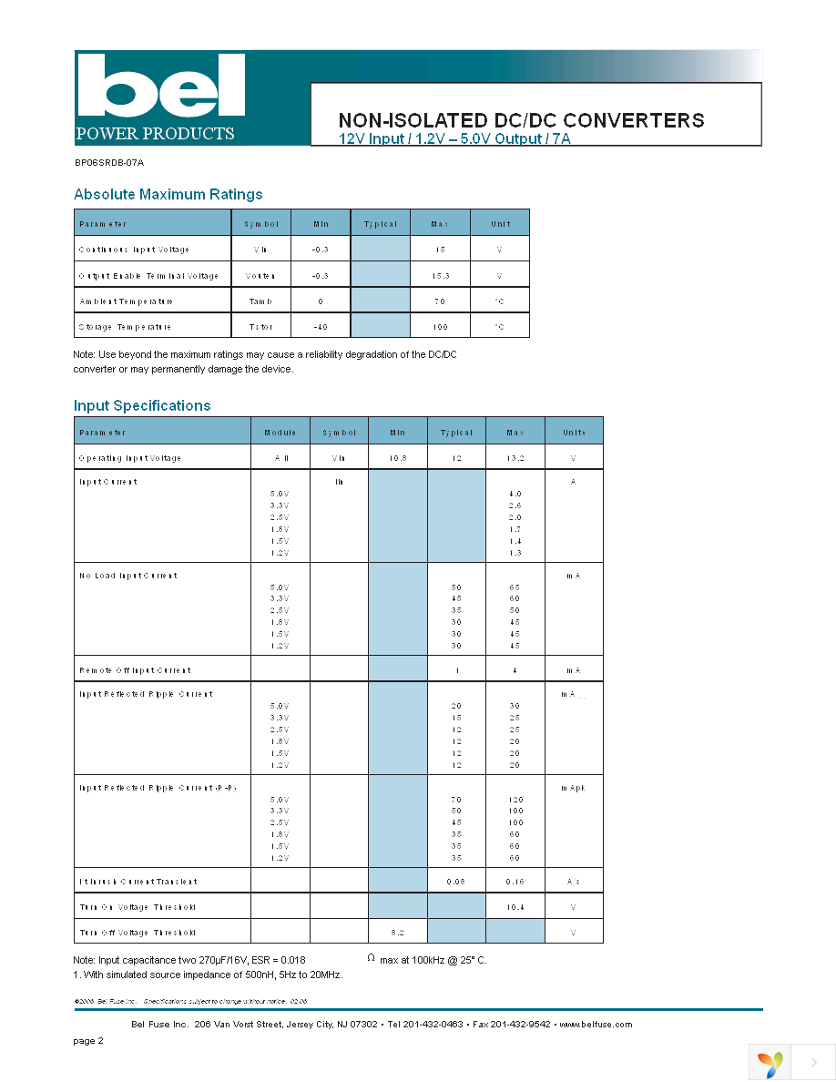 SRDB-07A120G Page 2