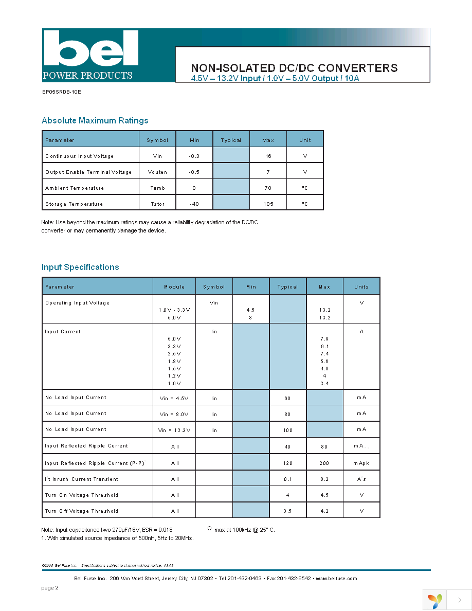 SRDB-10E100G Page 2