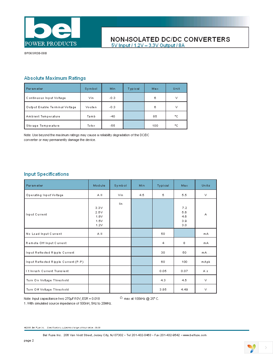 SRDB-08B330R Page 2