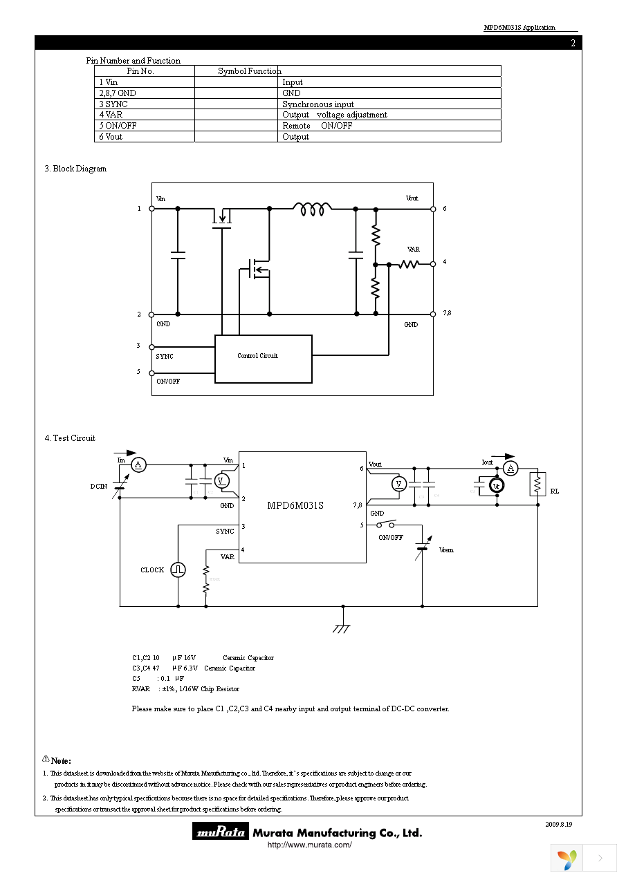 MPD6M031S Page 2