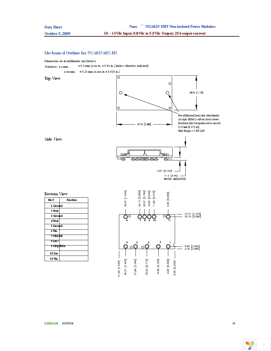 NXA025A0X-S Page 14