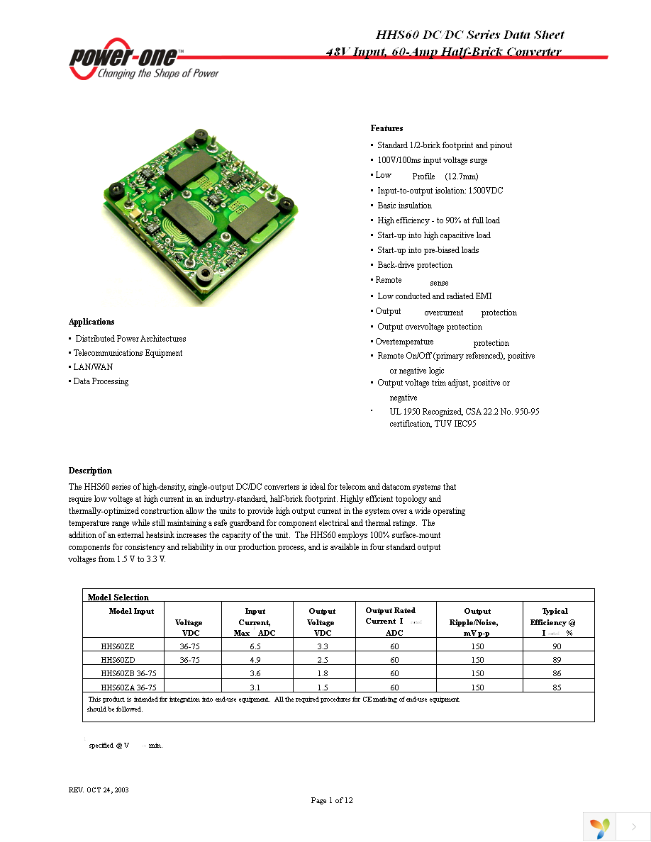 HHS60ZB-NT Page 1