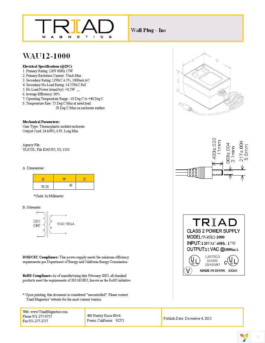 WAU12-1000 Page 1