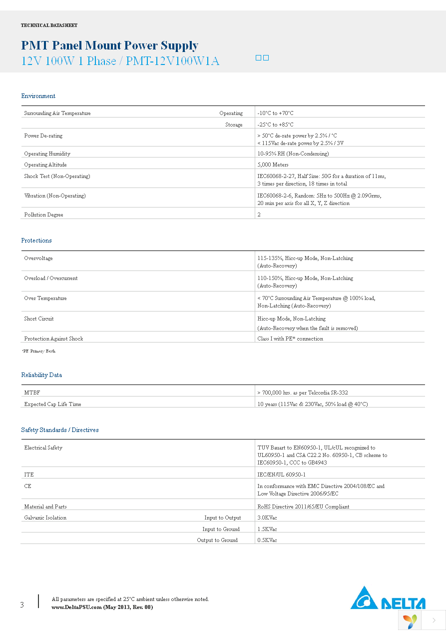 PMT-12V100W1AA Page 3