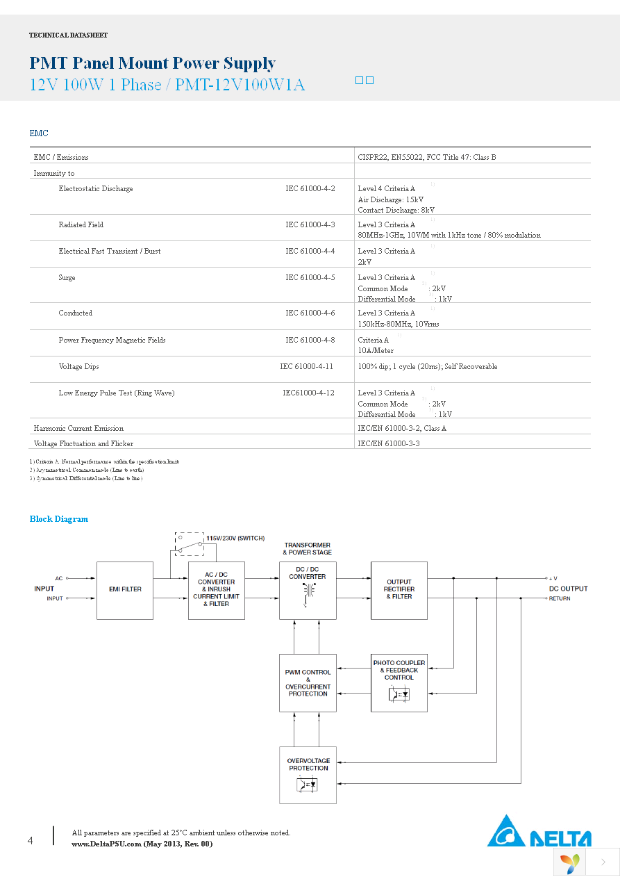 PMT-12V100W1AA Page 4