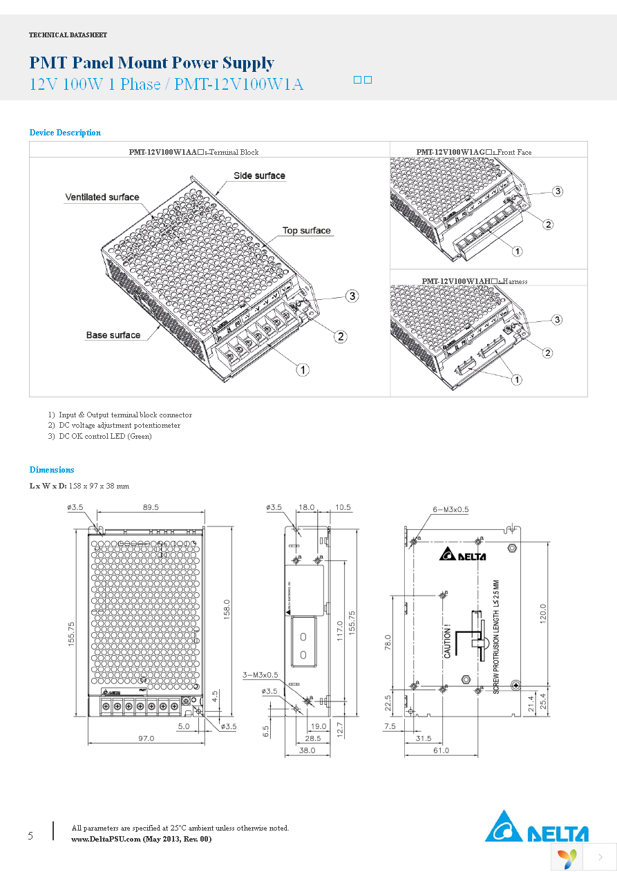 PMT-12V100W1AA Page 5