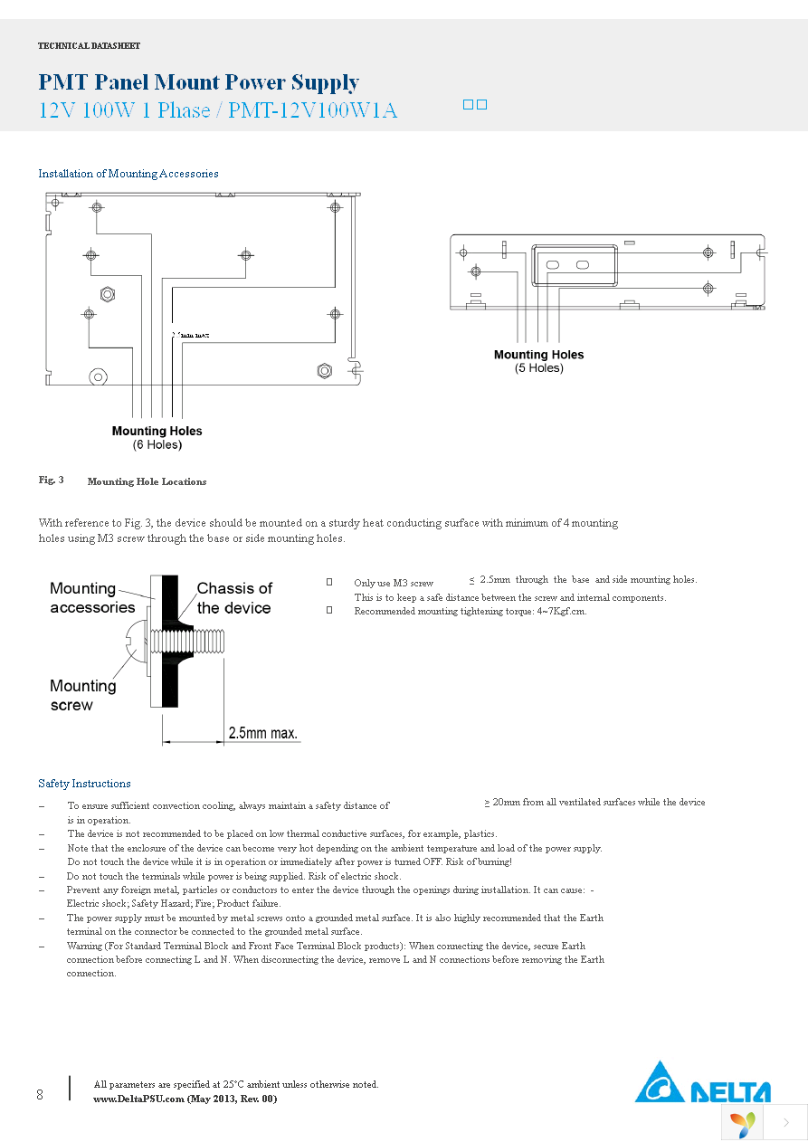 PMT-12V100W1AA Page 8