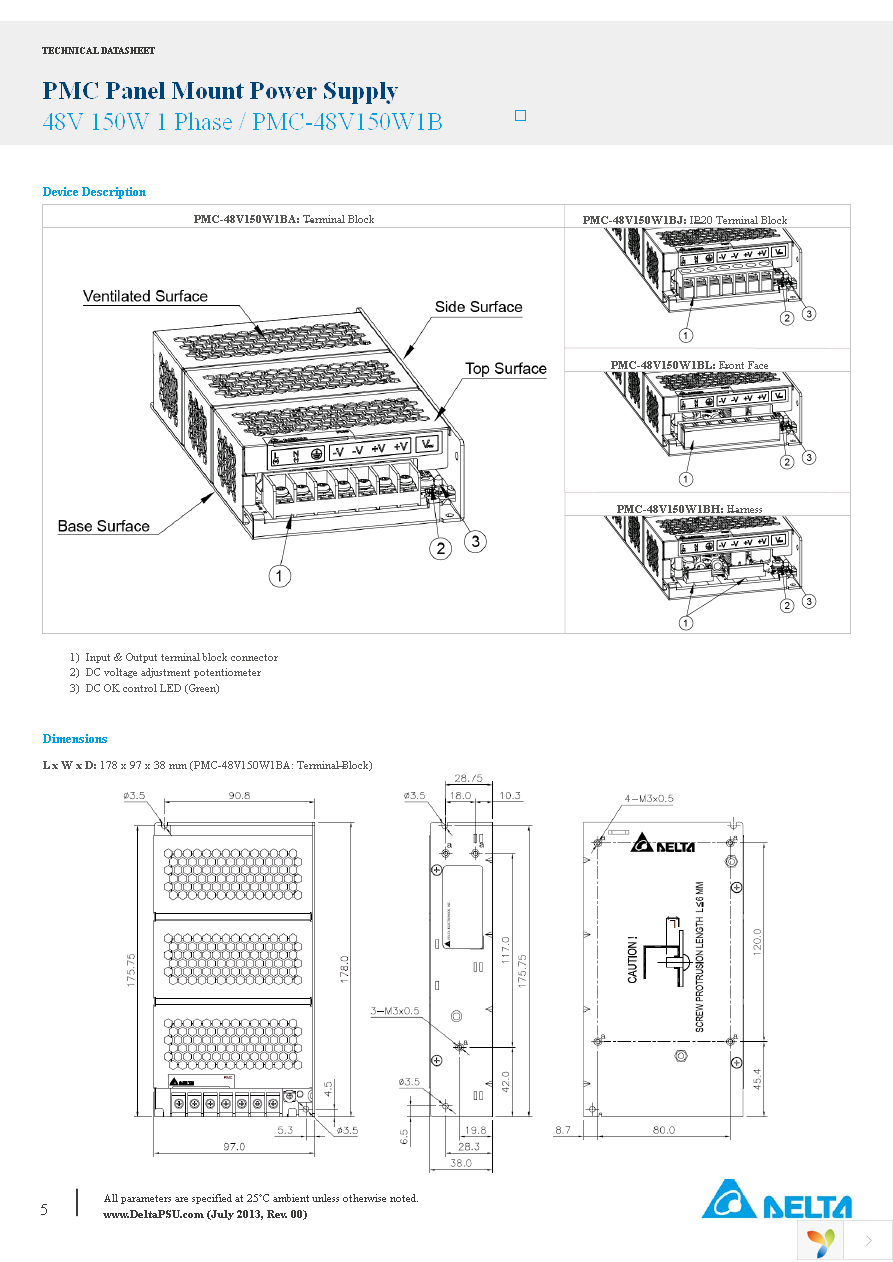 PMC-48V150W1BA Page 5