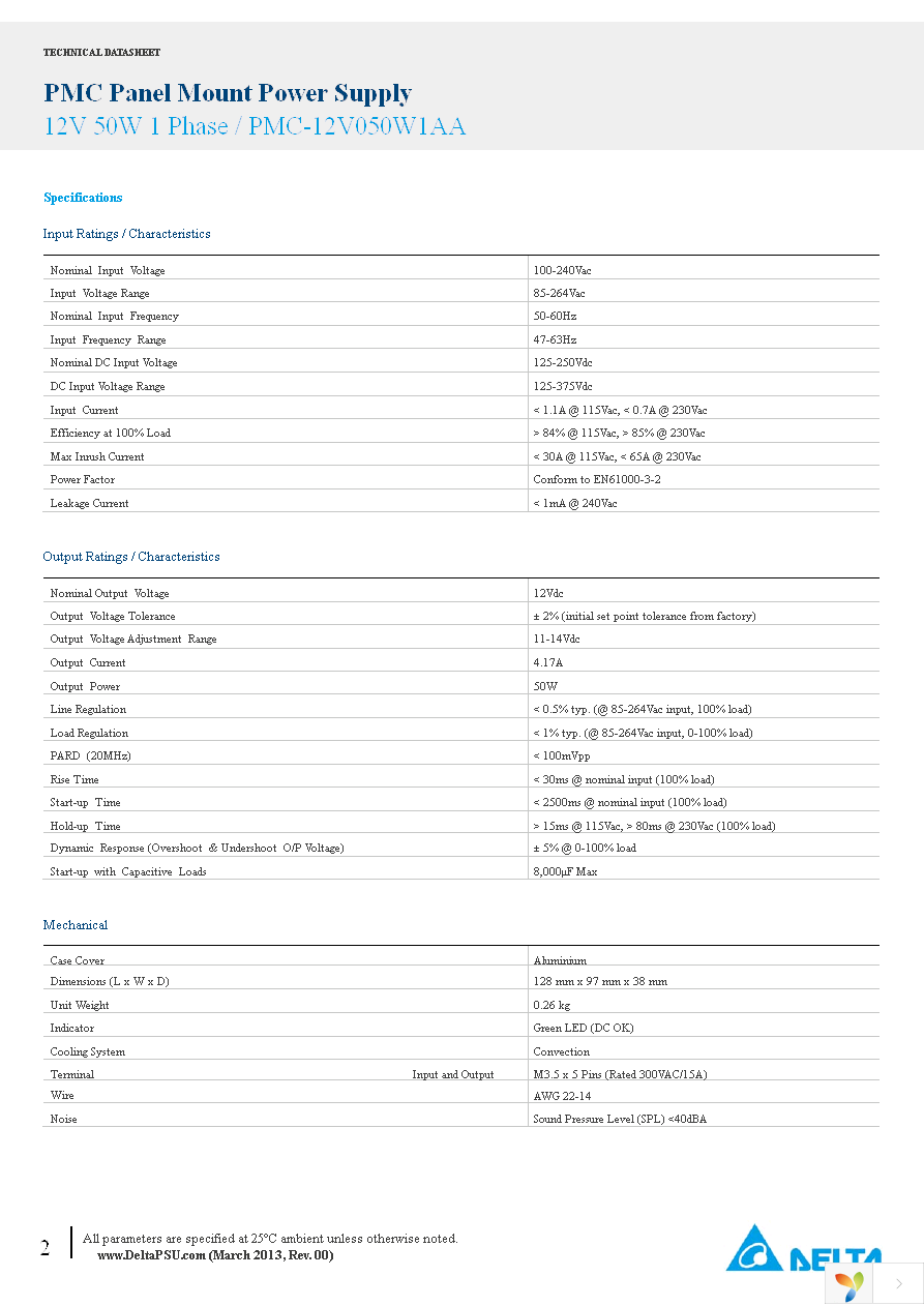 PMC-12V050W1AA Page 2