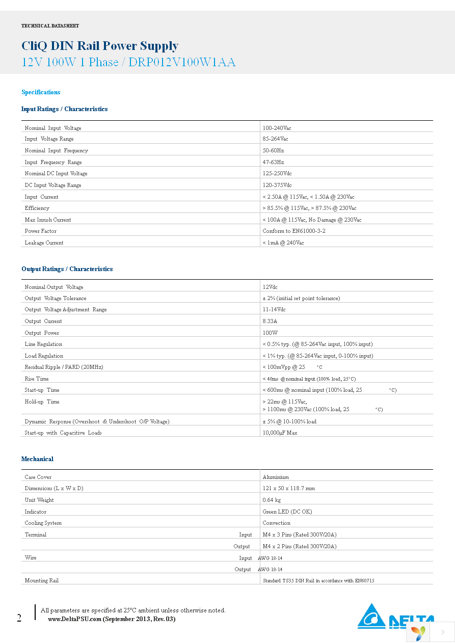 DRP012V100W1AA Page 2