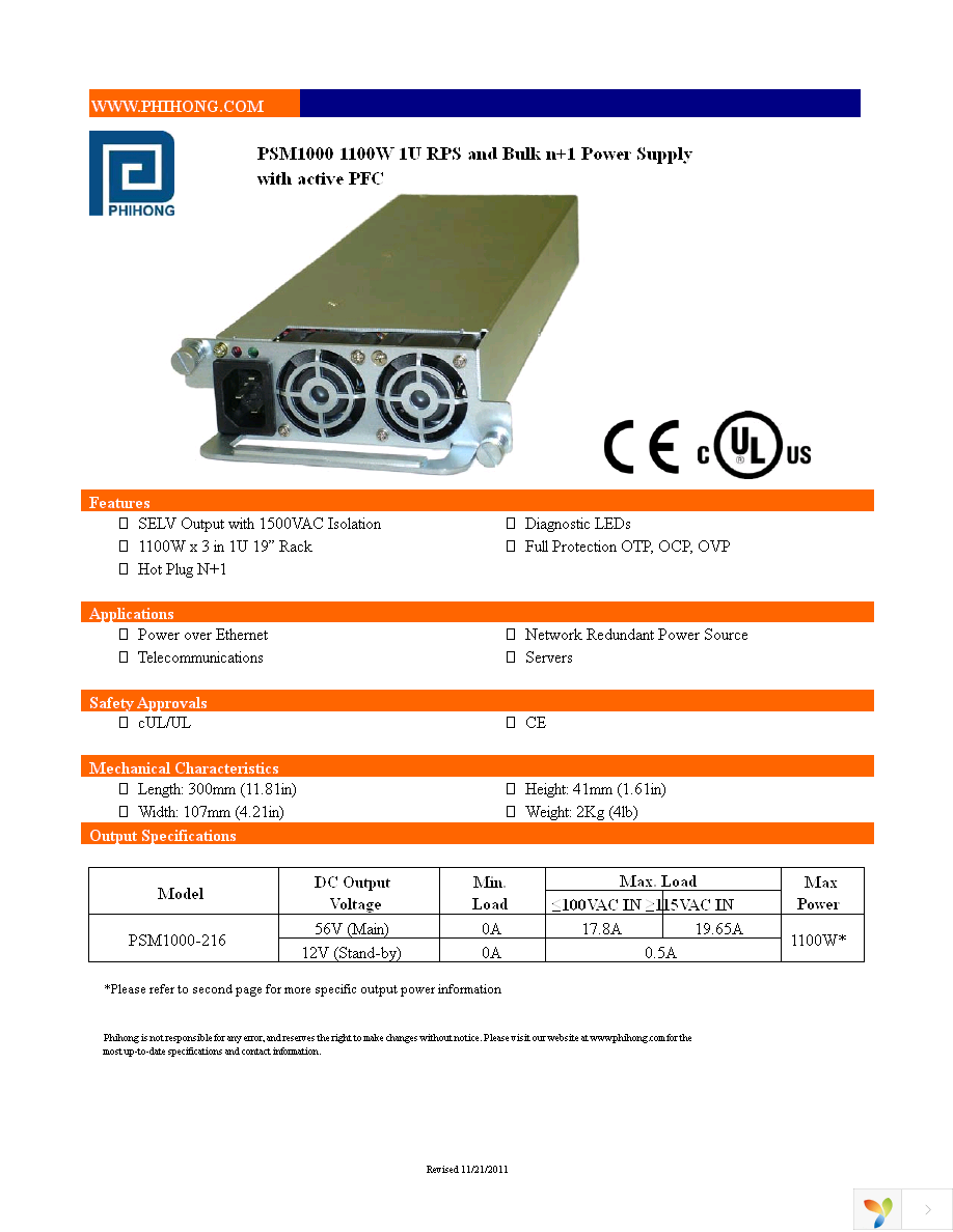 PSM1000-216-R Page 1