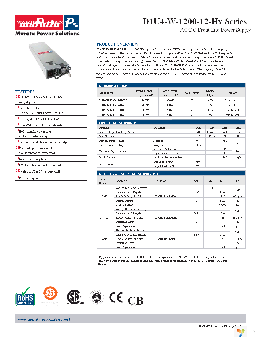 D1U4-W-1200-12-HC2C Page 1