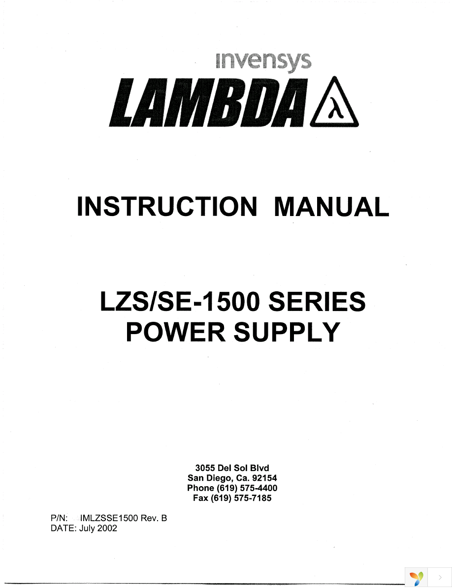 LZS-1500-3 Page 1