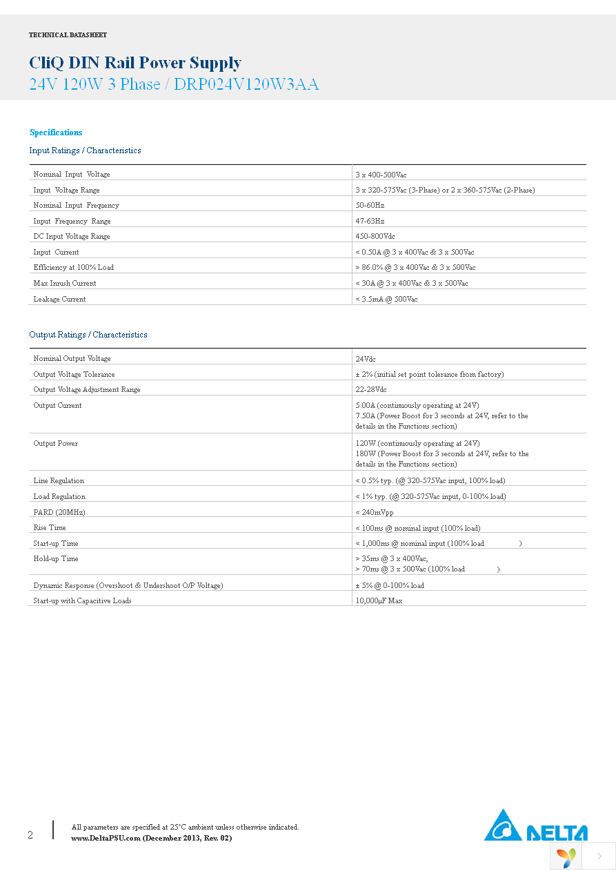 DRP024V120W3AA Page 2