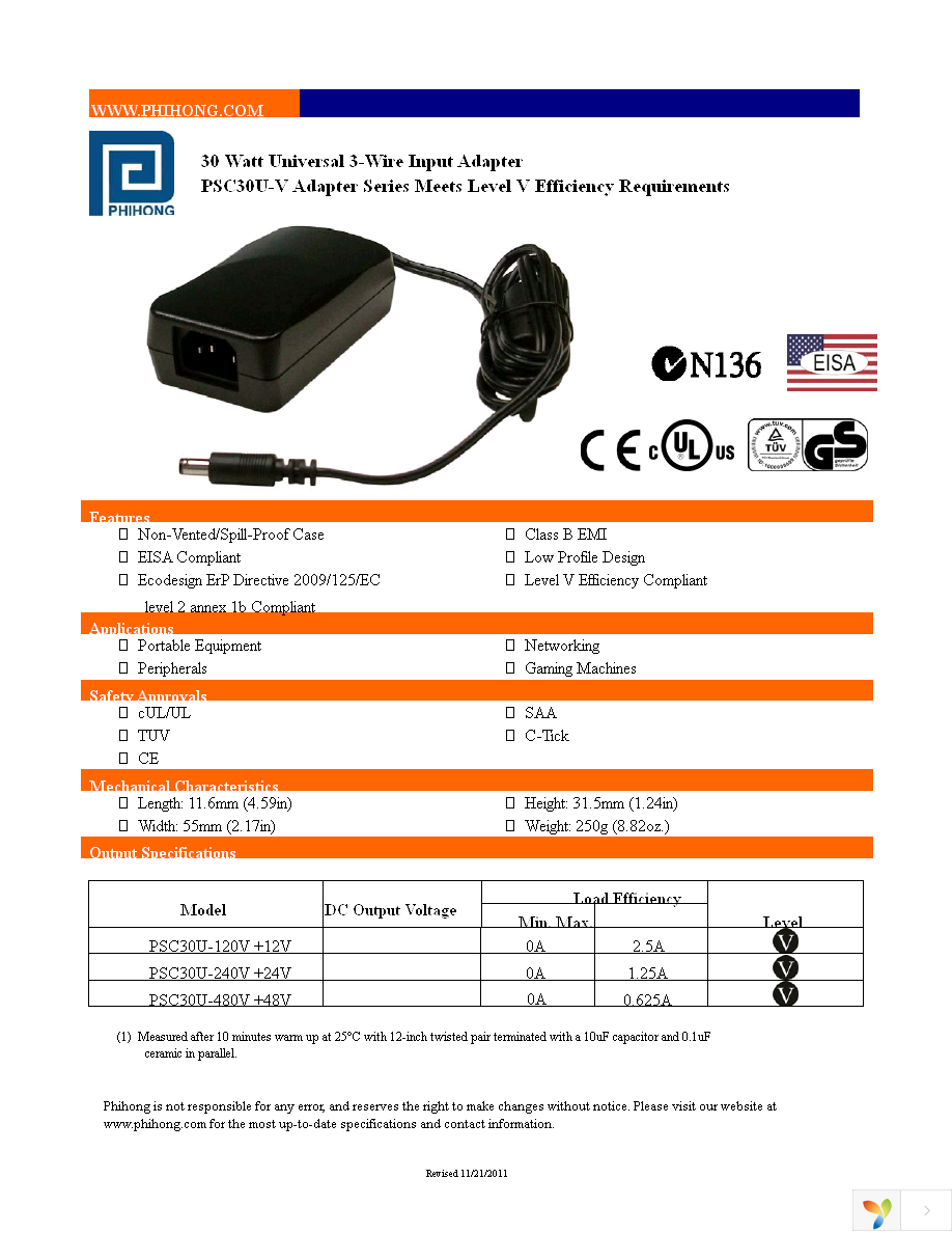 PSC30U-240V Page 1