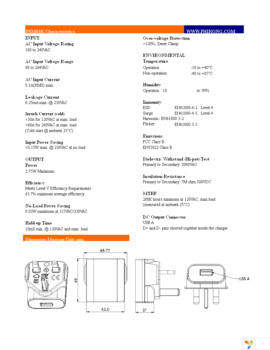 PSM03K-050Q Page 2