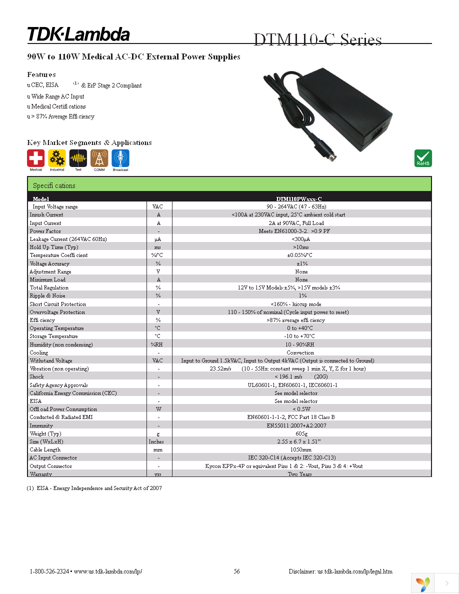 DTM110PW190C Page 1