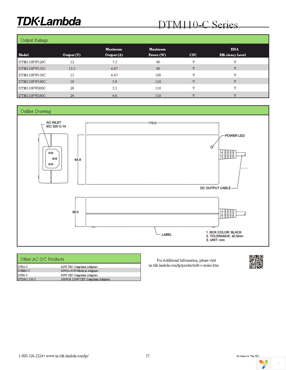 DTM110PW190C Page 2