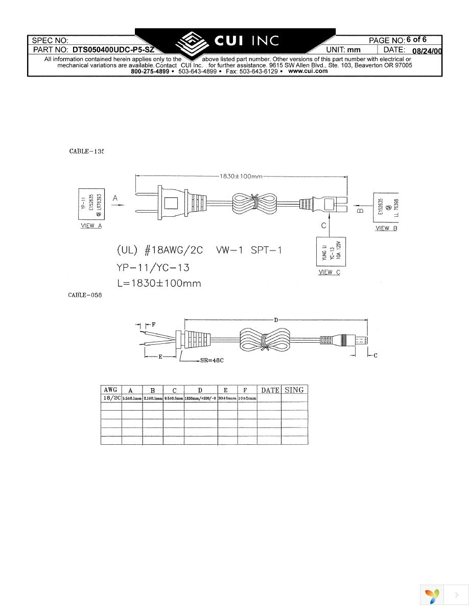 DTS050400UDC-P5P Page 6