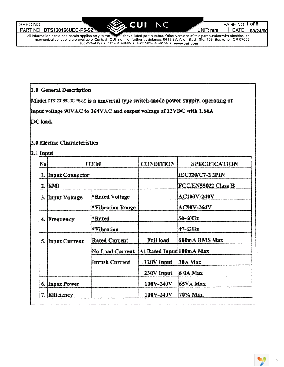 DTS120166UDC-P5P Page 1