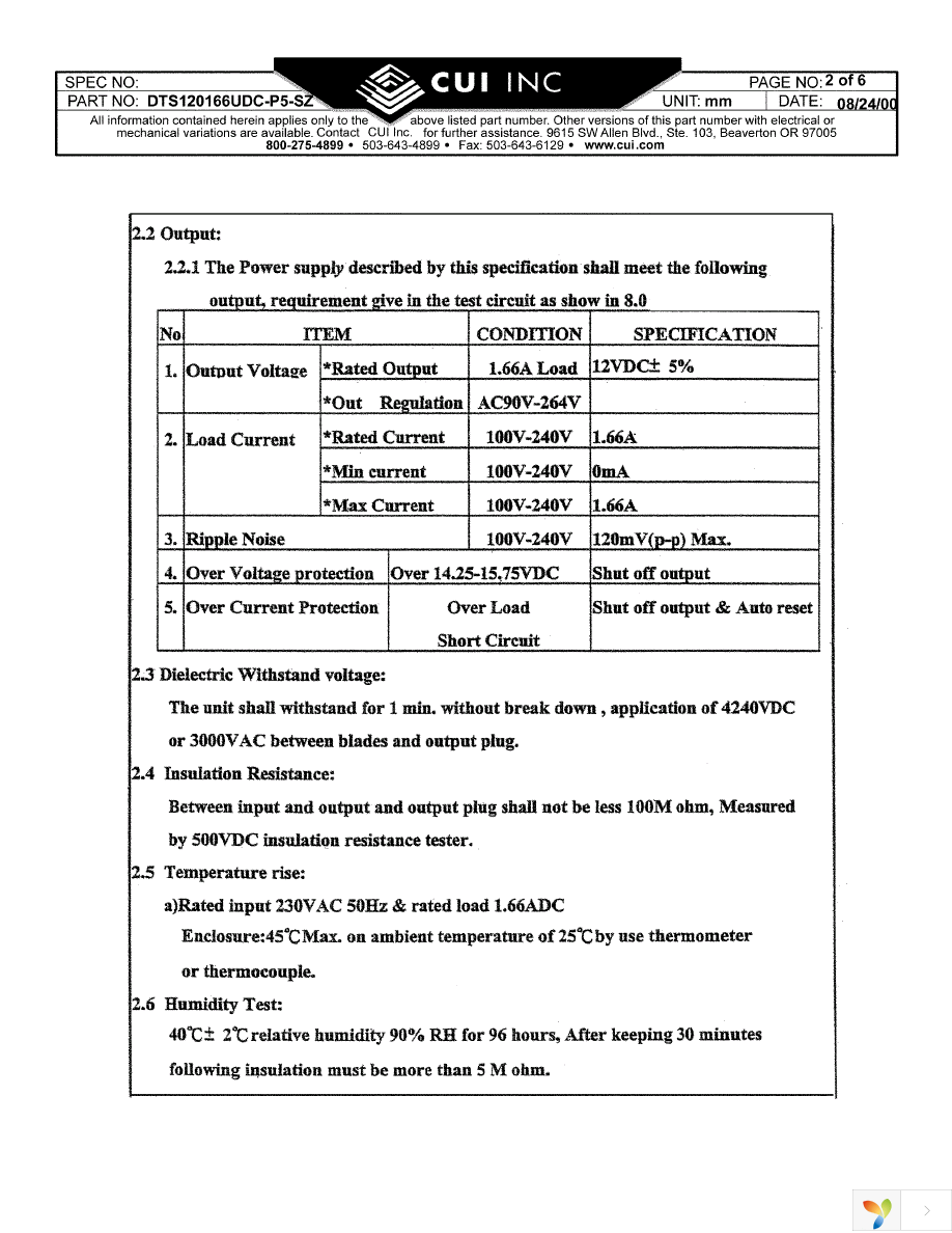 DTS120166UDC-P5P Page 2