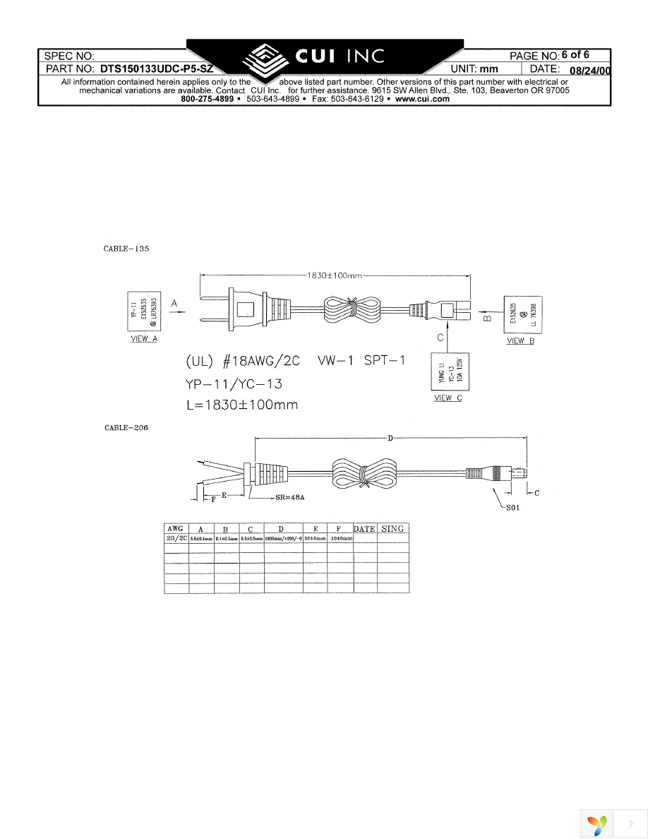 DTS150133UDC-P5P Page 6