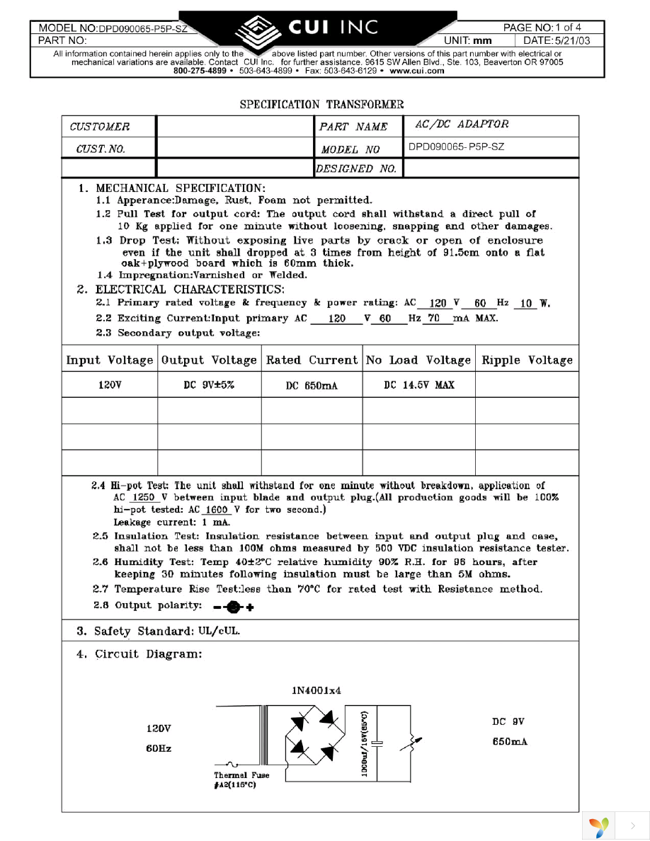 DPD090065-P5P-SZ Page 1