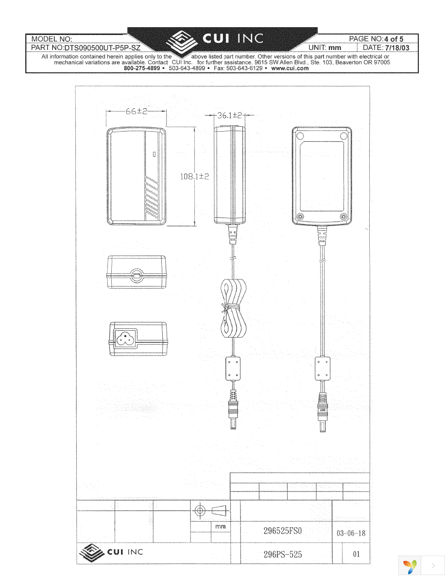 DTS090500UTC-P5P-SZ Page 4