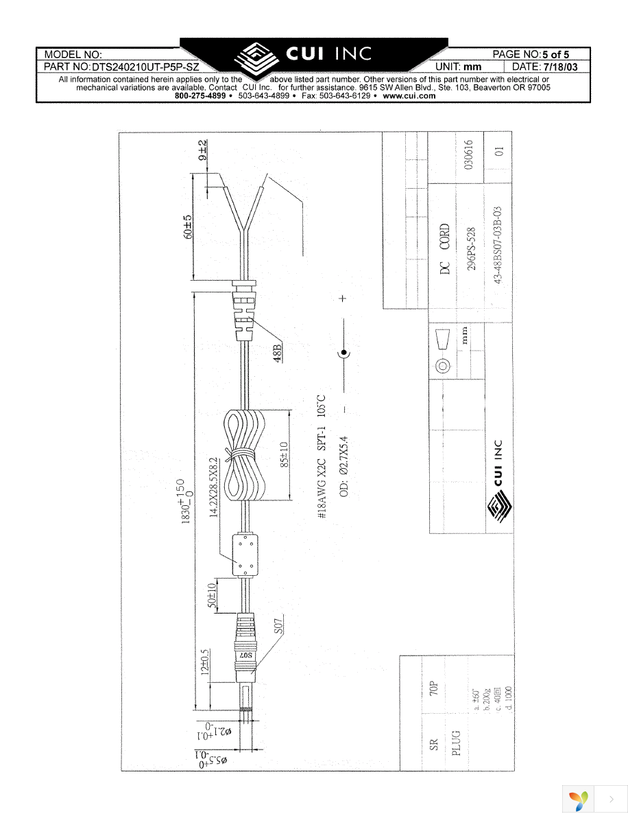 DTS240210UTC-P5P-SZ Page 5