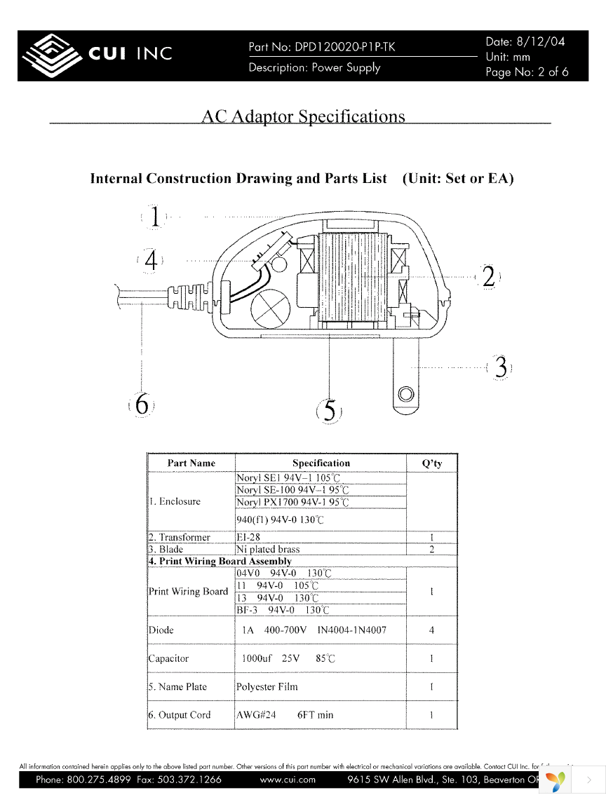 DPD120020-P1P-TK Page 2