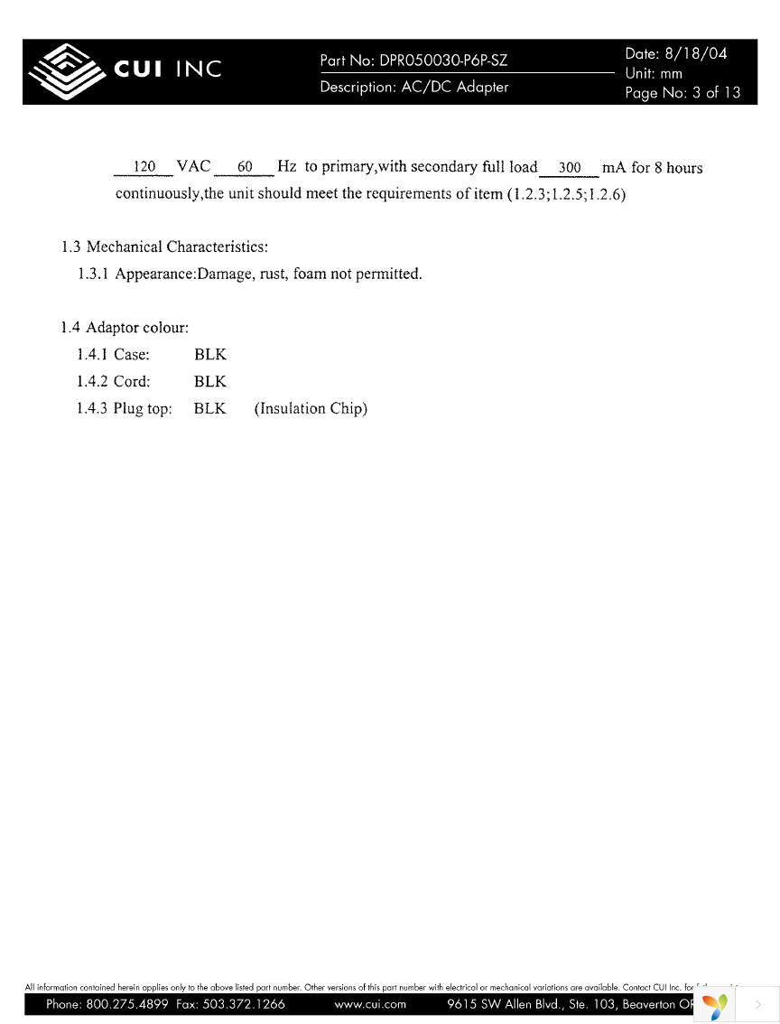 DPR050030-P6P-SZ Page 3