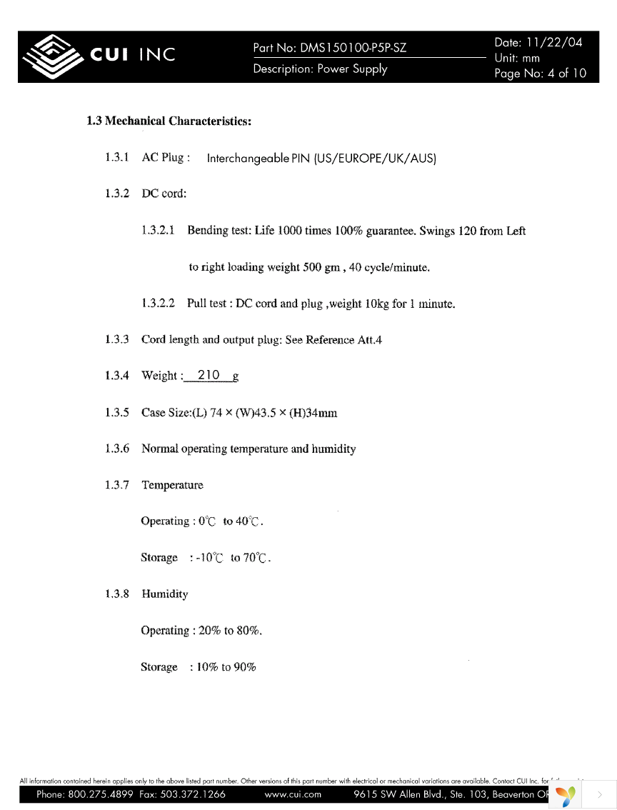 DMS150100-P5P-SZ Page 4