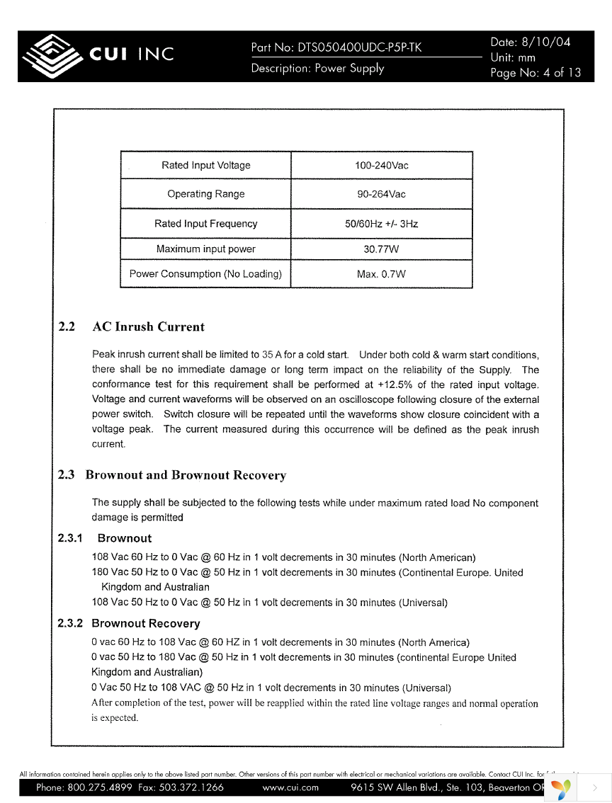 DTS050400UDC-P5P-TK Page 4