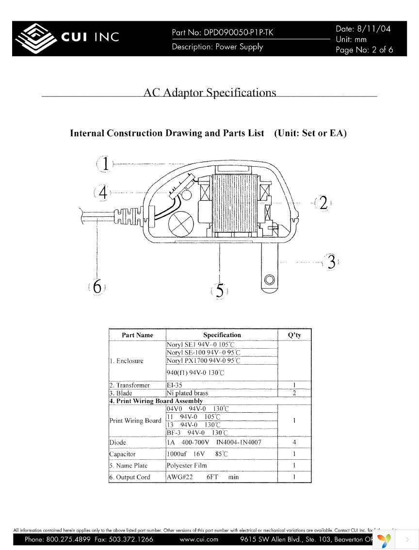 DPD090050-P1P-TK Page 2