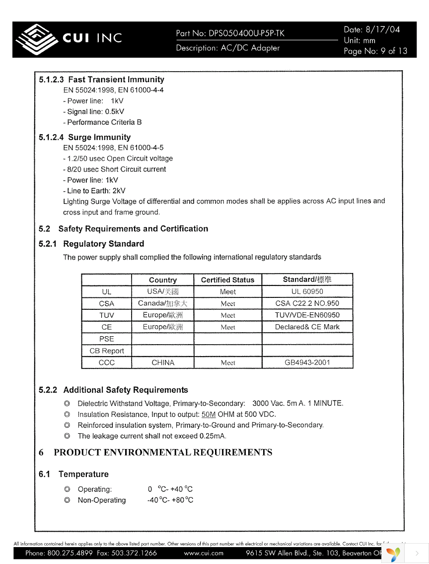 DPS050400U-P5P-TK Page 9