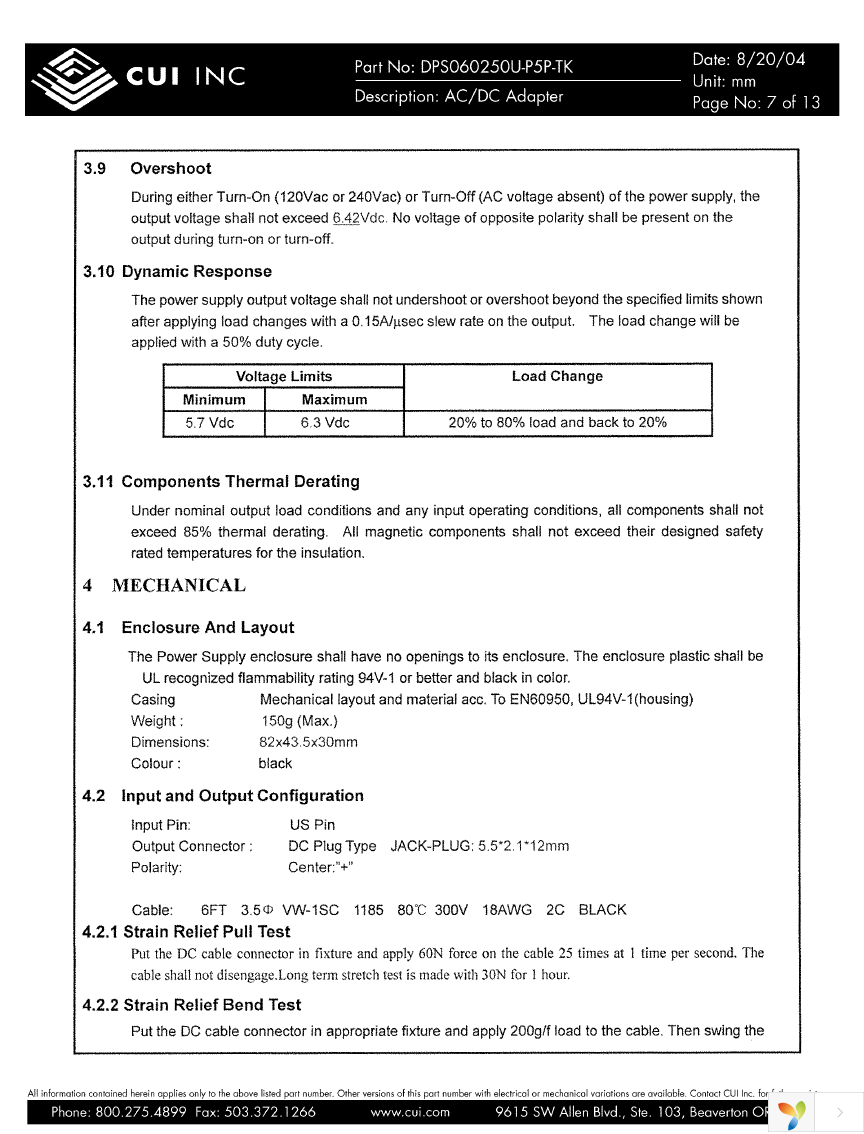 DPS060250U-P5P-TK Page 7