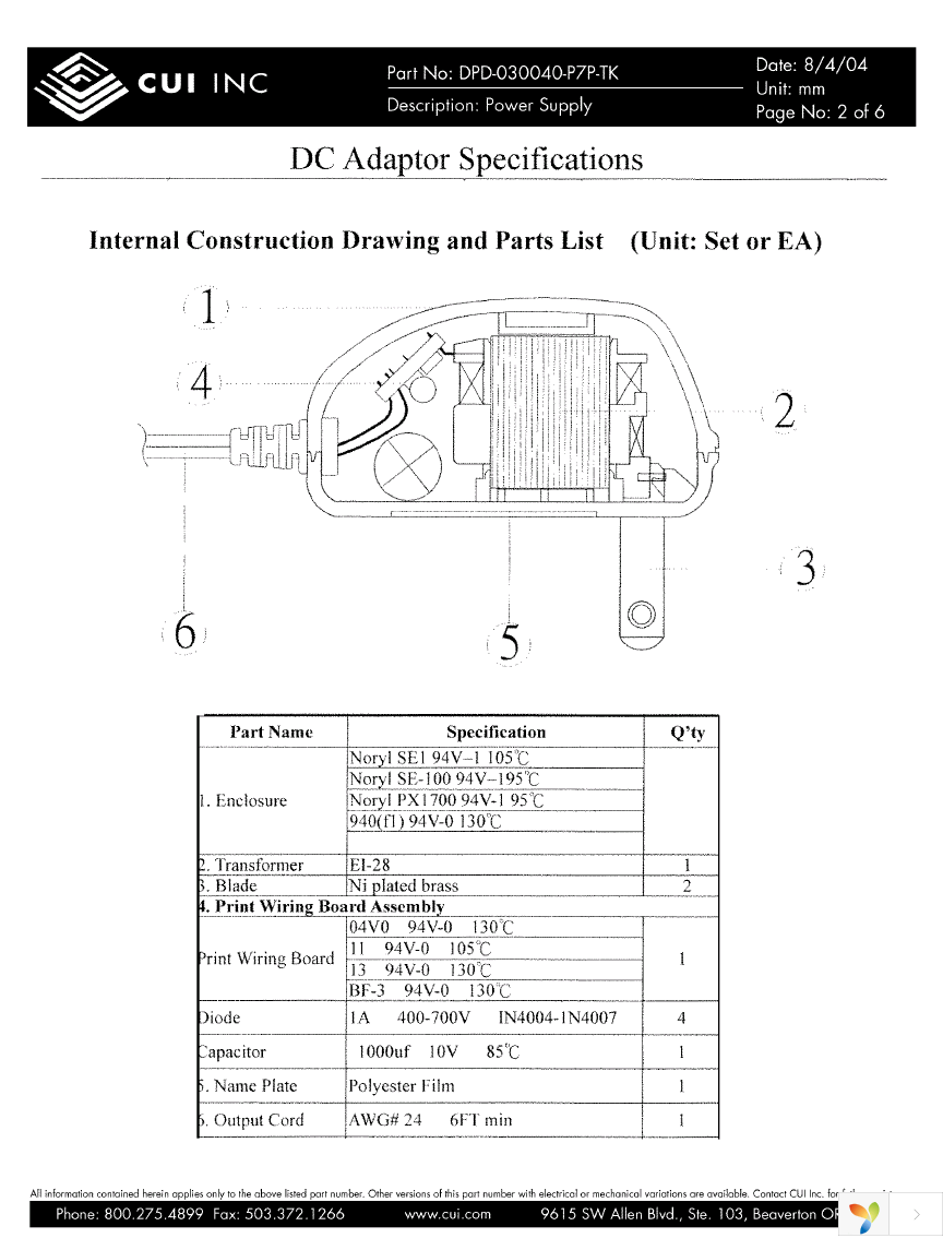 DPD030040-P7P-TK Page 2