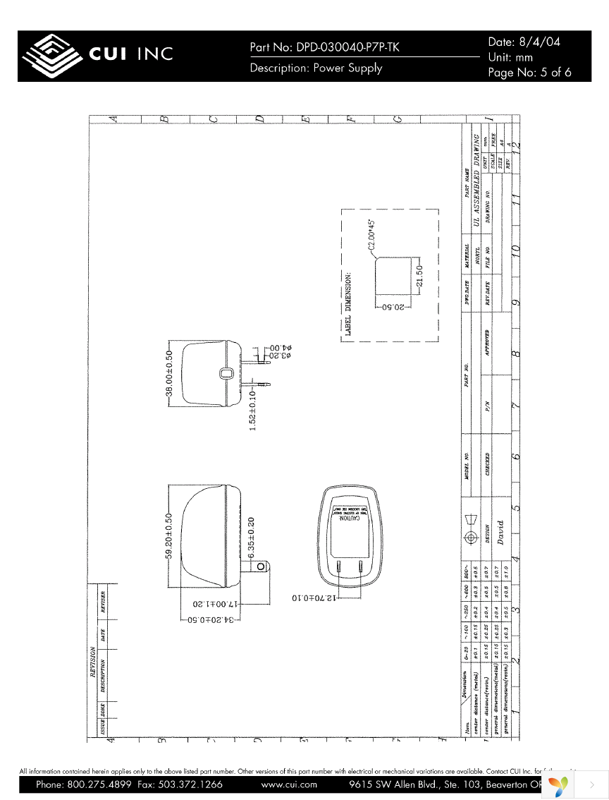 DPD030040-P7P-TK Page 5