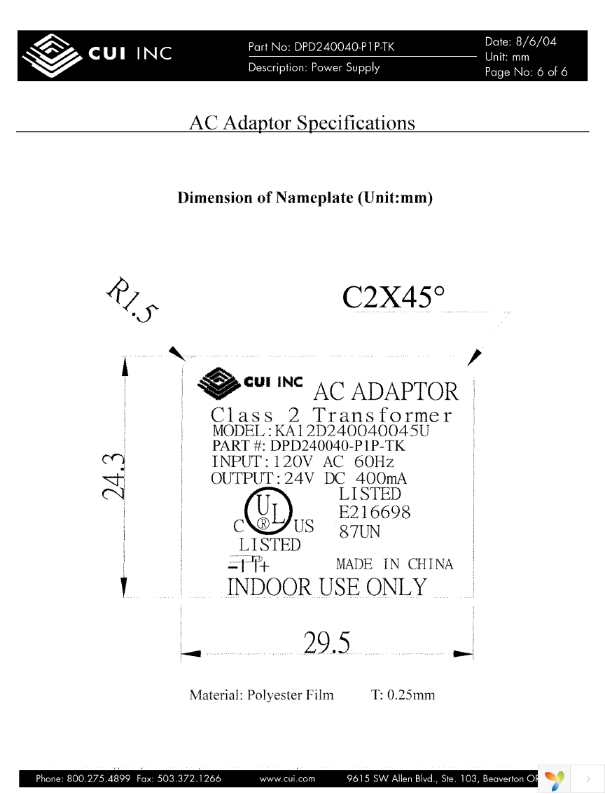 DPD240040-P1P-TK Page 6