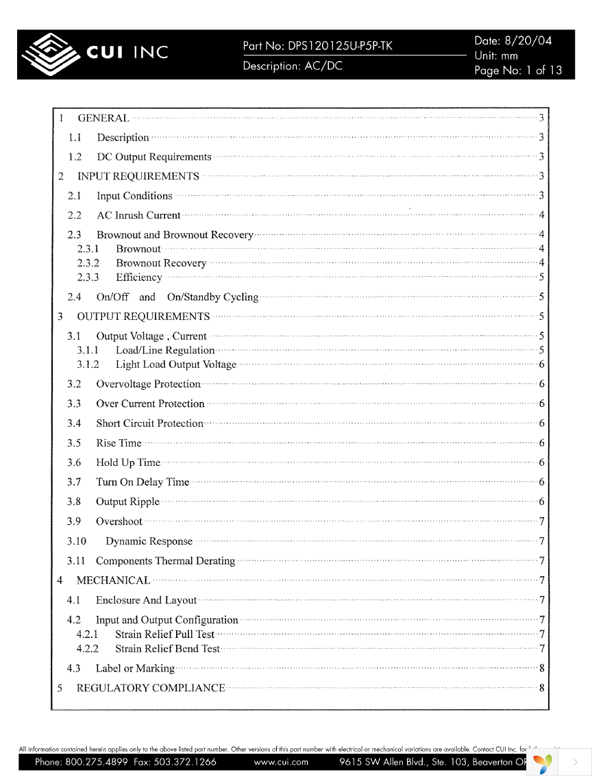 DPS120125U-P5P-TK Page 1