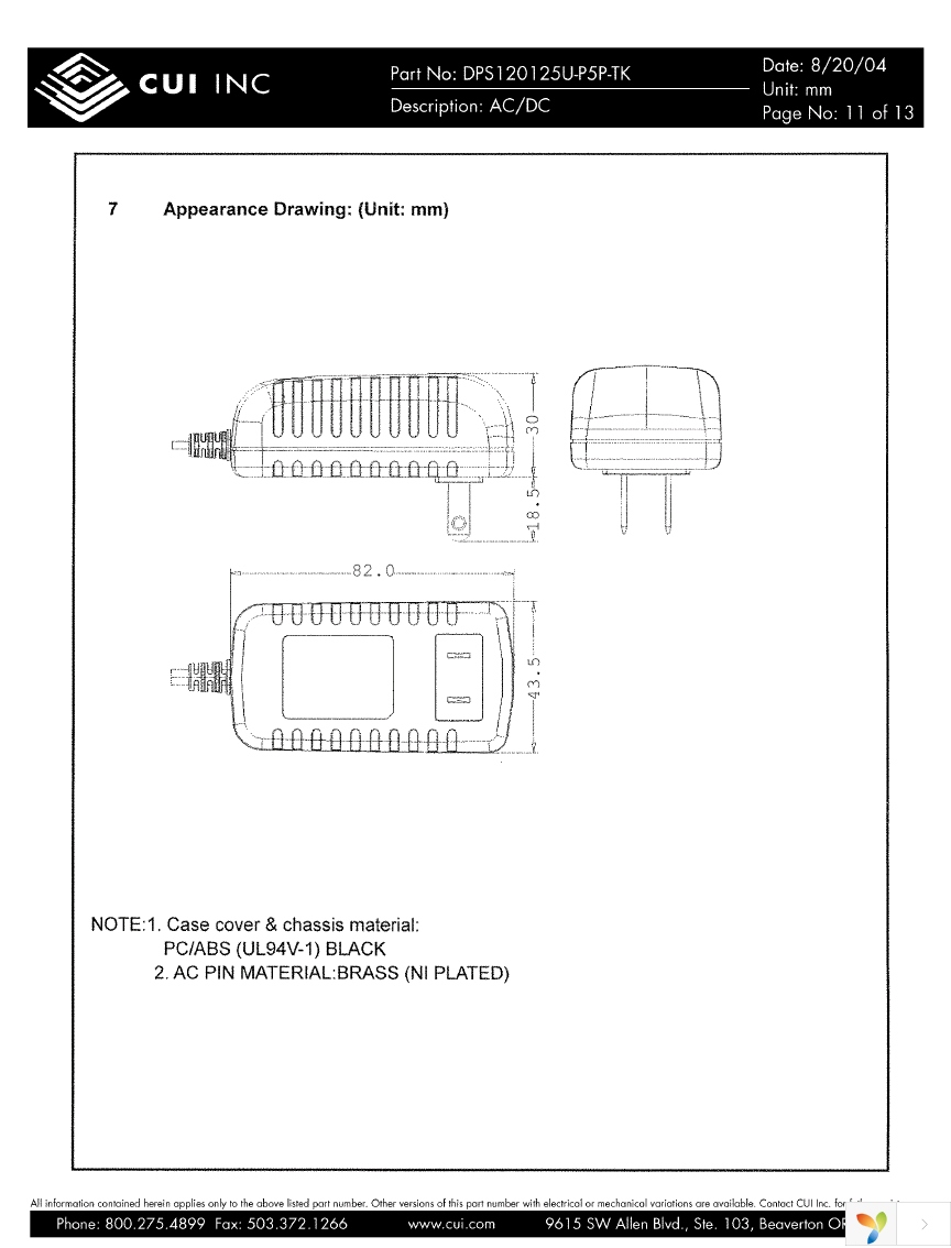 DPS120125U-P5P-TK Page 11